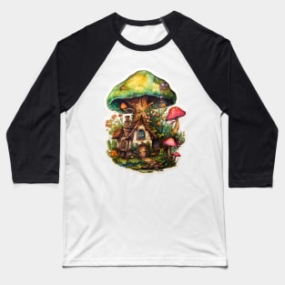 Fairy Mushroom House Baseball T-Shirt